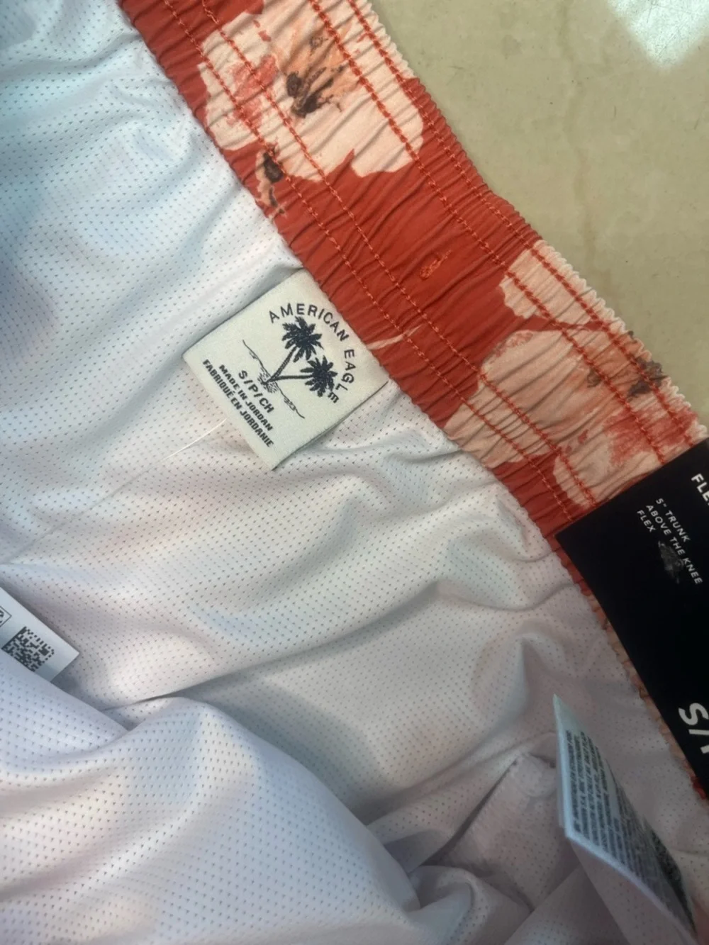 Sz Various American Eagle Outfitters Coral Floral Swim Trunks